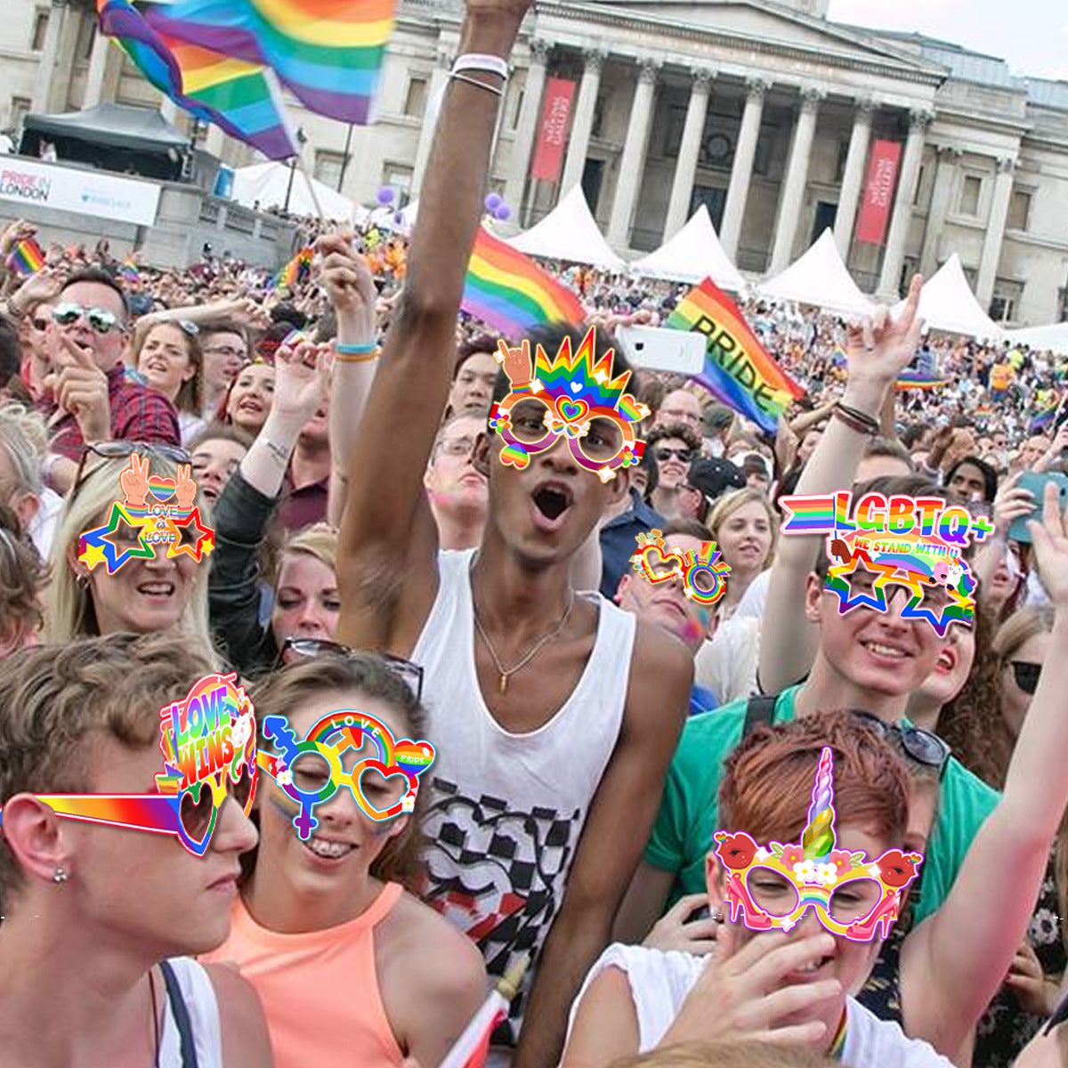 World pride month party glasses