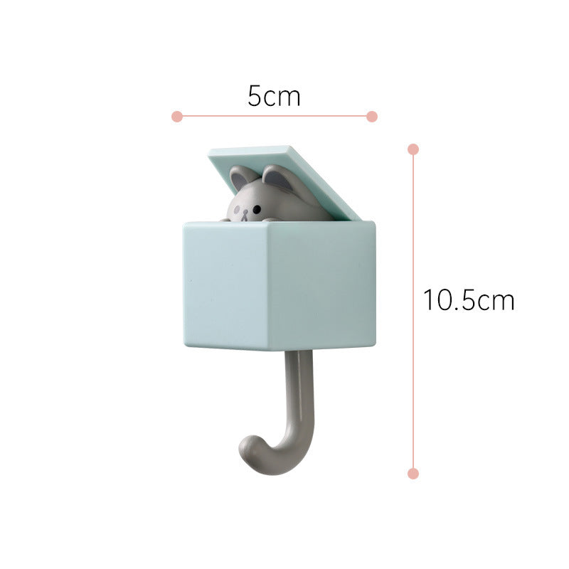 Retractable cat wall hook