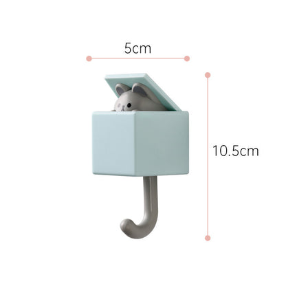 Retractable cat wall hook