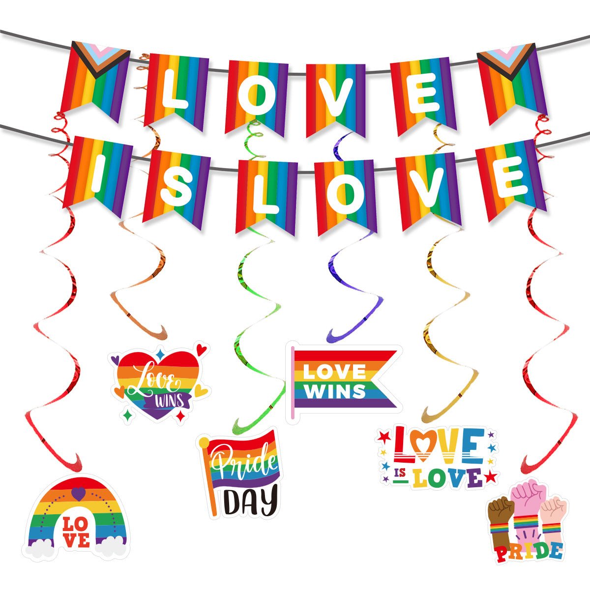 Pride Month rainbow room decorations