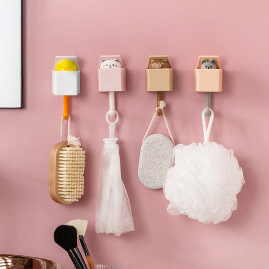 Retractable cat wall hook