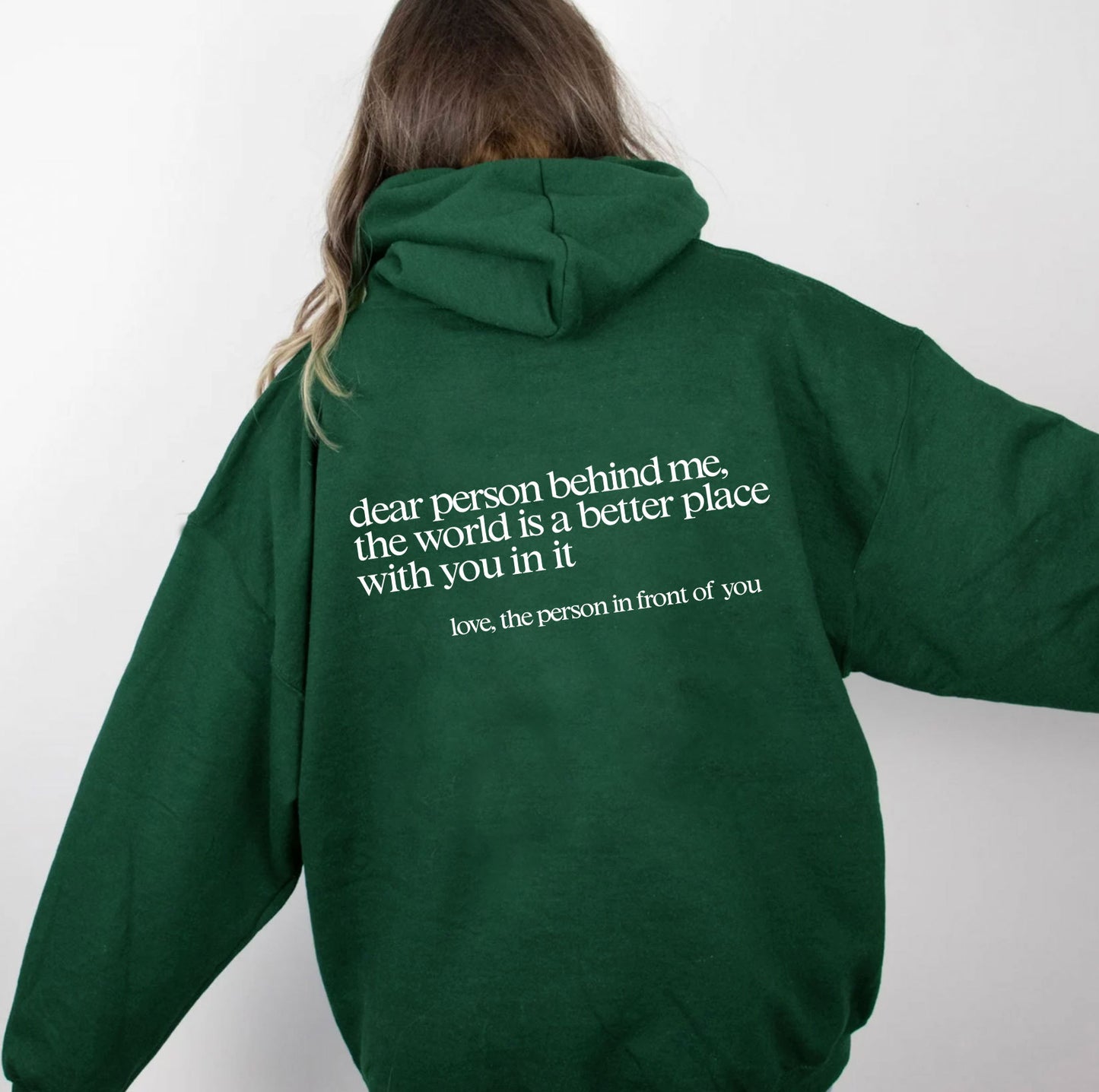 Drawstring printed hoodie