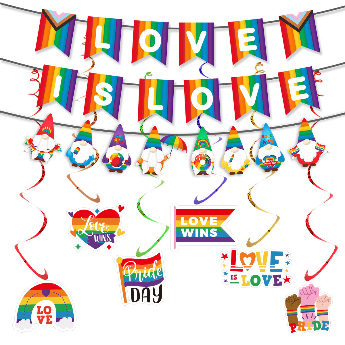 Pride Month rainbow room decorations