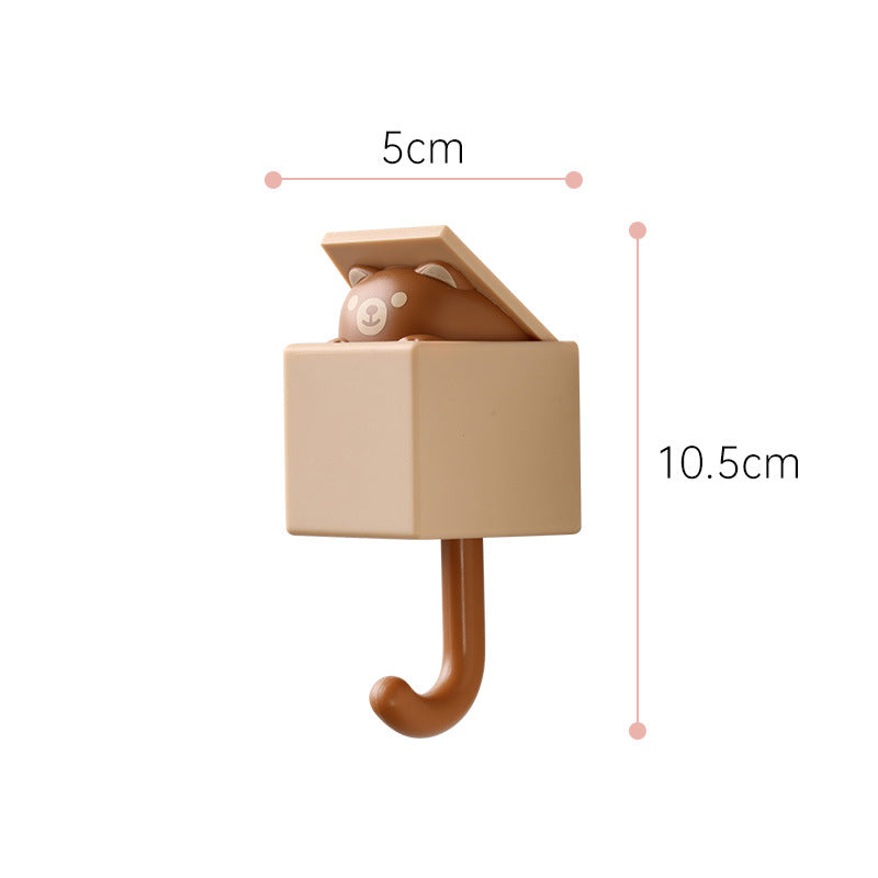 Retractable cat wall hook