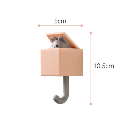 Retractable cat wall hook