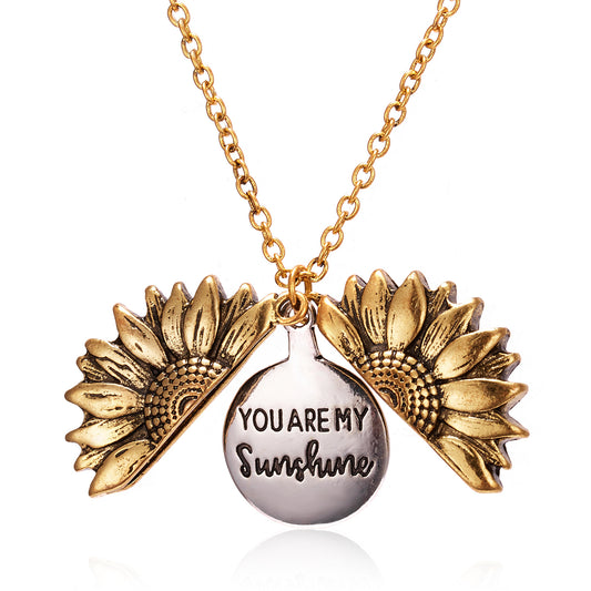 'You Are My Sunshine' Sunflower necklace