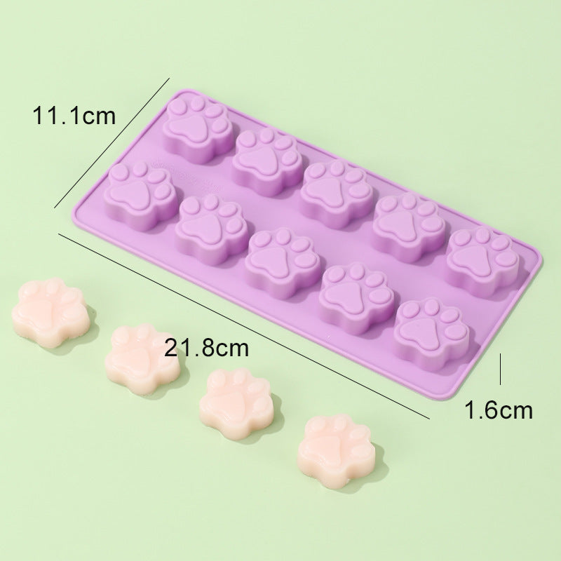 Silicone baking mold 10 piece cat's paw
