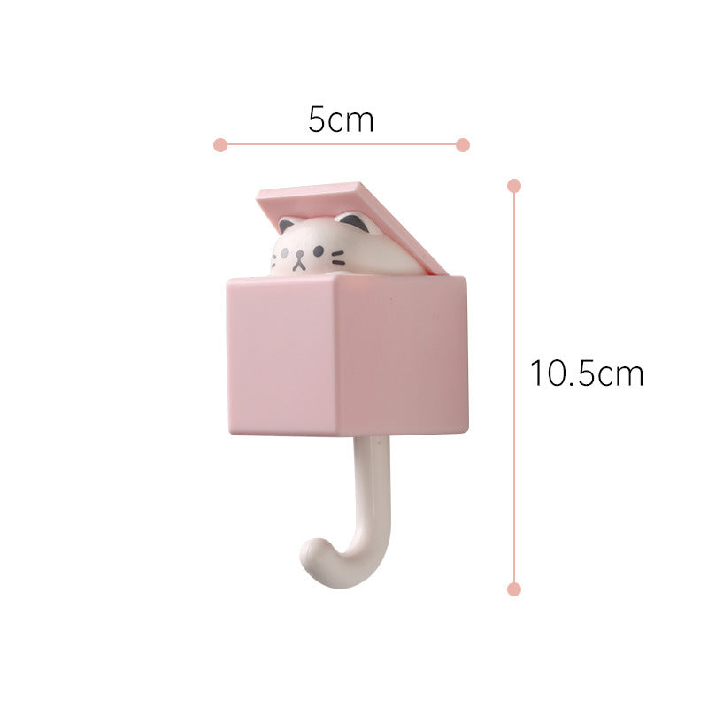 Retractable cat wall hook