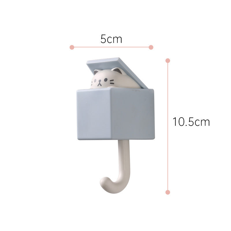 Retractable cat wall hook