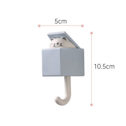Retractable cat wall hook
